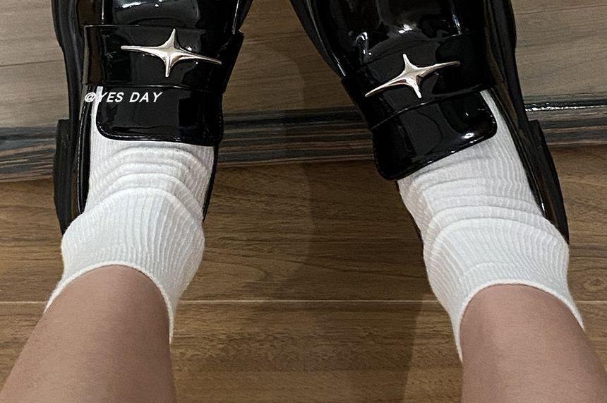 Star Accent Platform Loafers Product Image