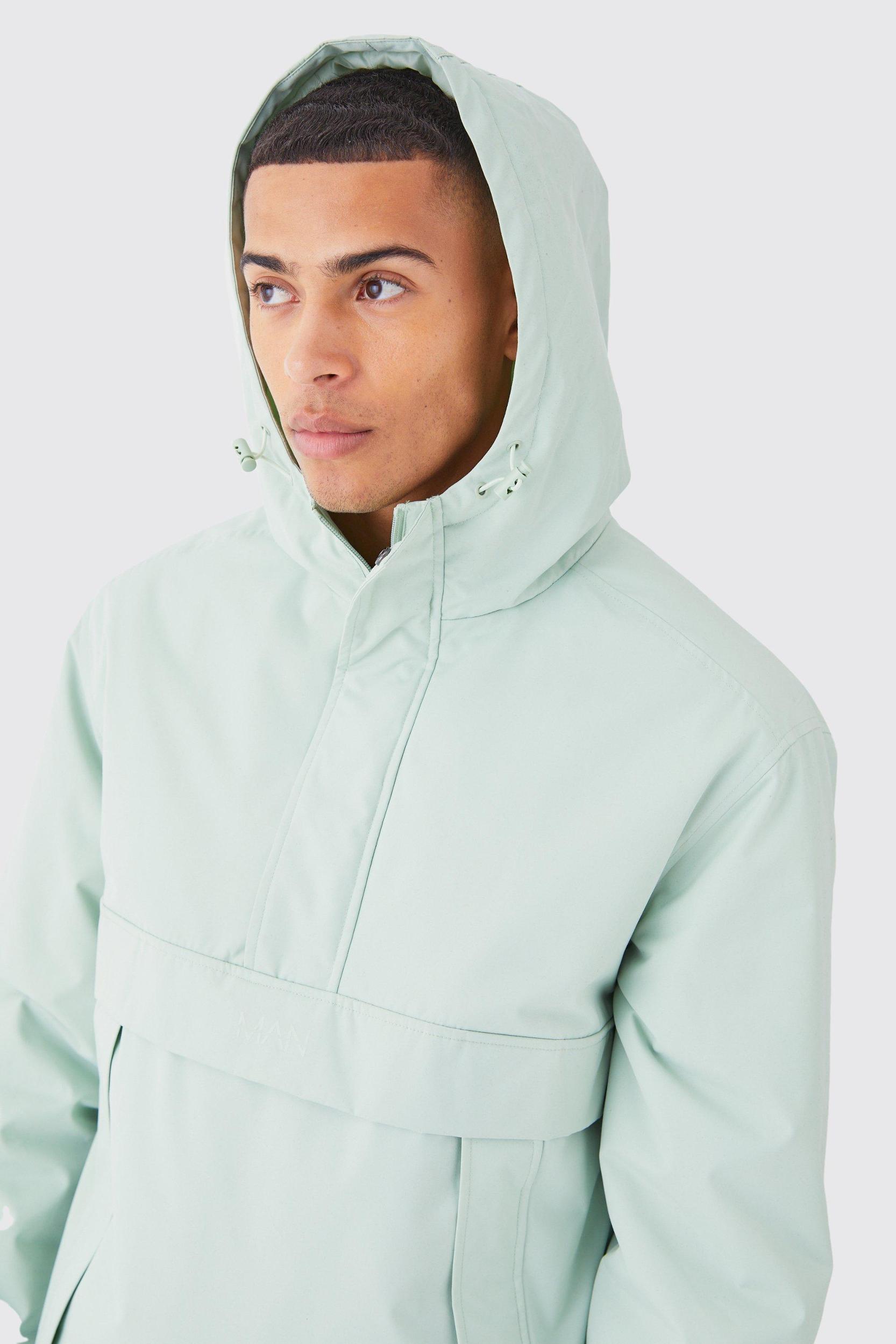 Man Overhead Hooded Parka | boohooMAN USA Product Image