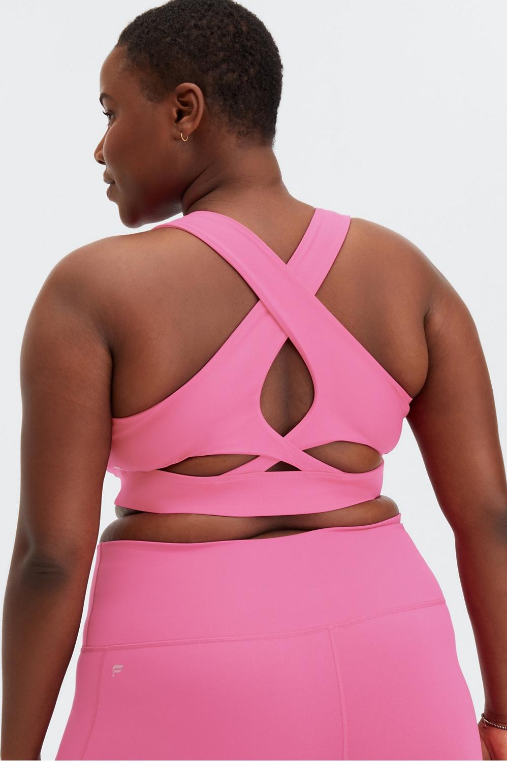 Fabletics No-Bounce Sports Bra Womens pink plus Size 4X Product Image