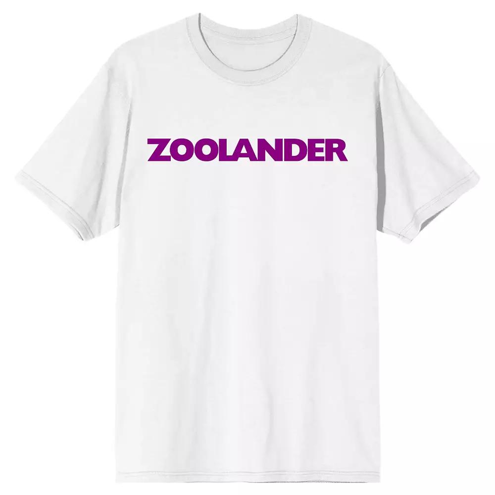 Men's Zoolander Logo Crew Graphic Tee, Size: Large, White Product Image