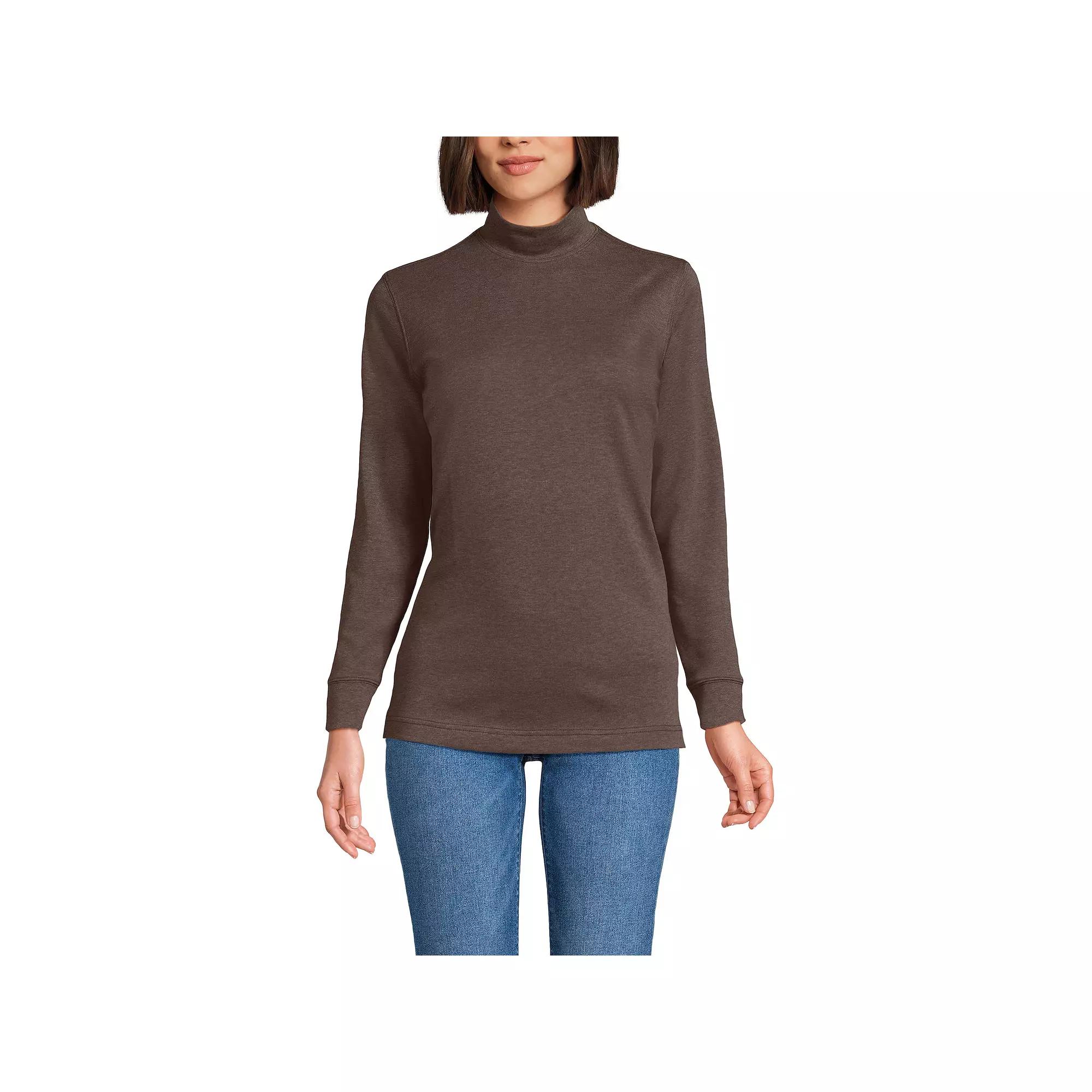 Women's Lands' End Relaxed Mockneck Top,  Product Image