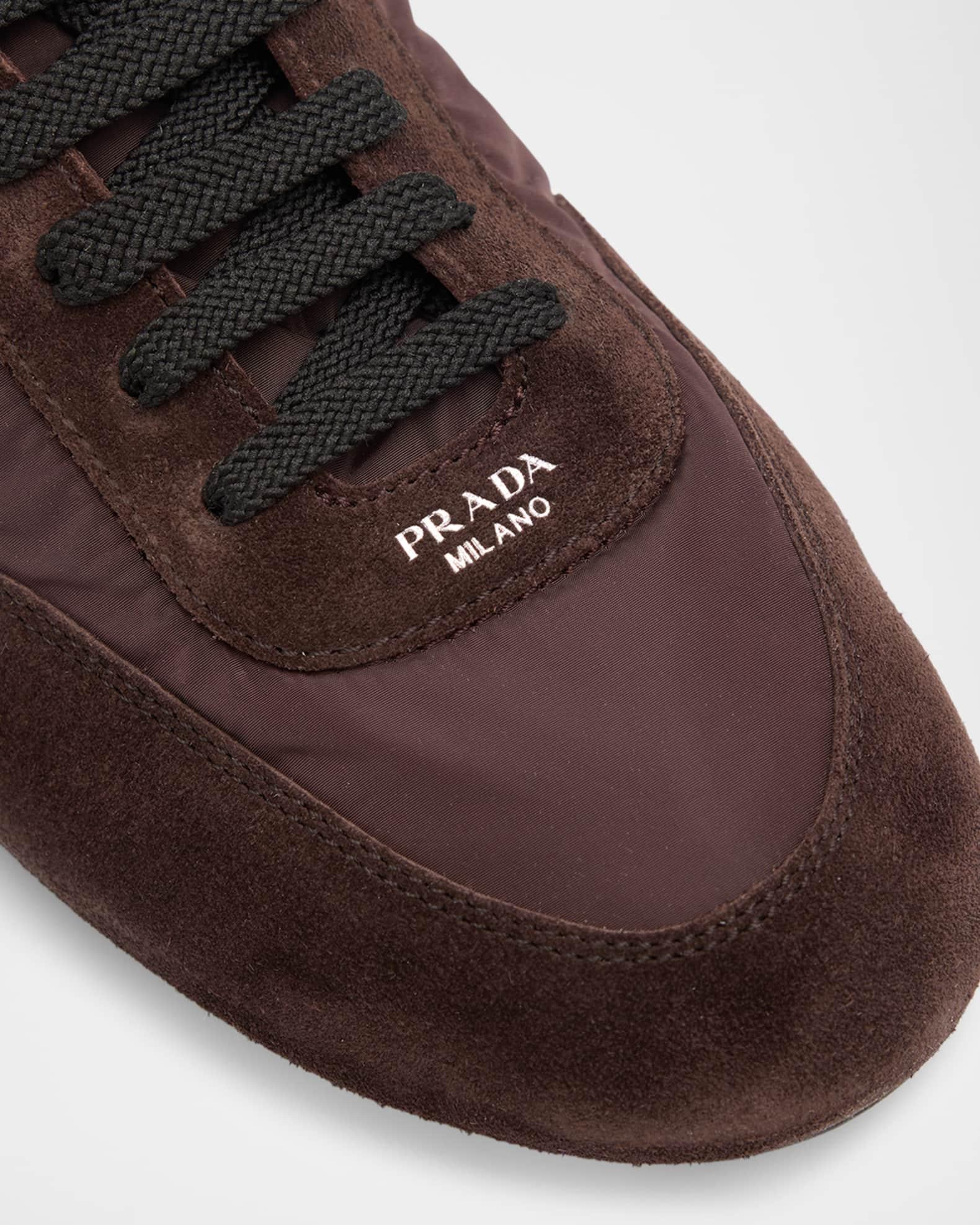 Collapse Nylon and Suede Open-Back Sneakers Product Image