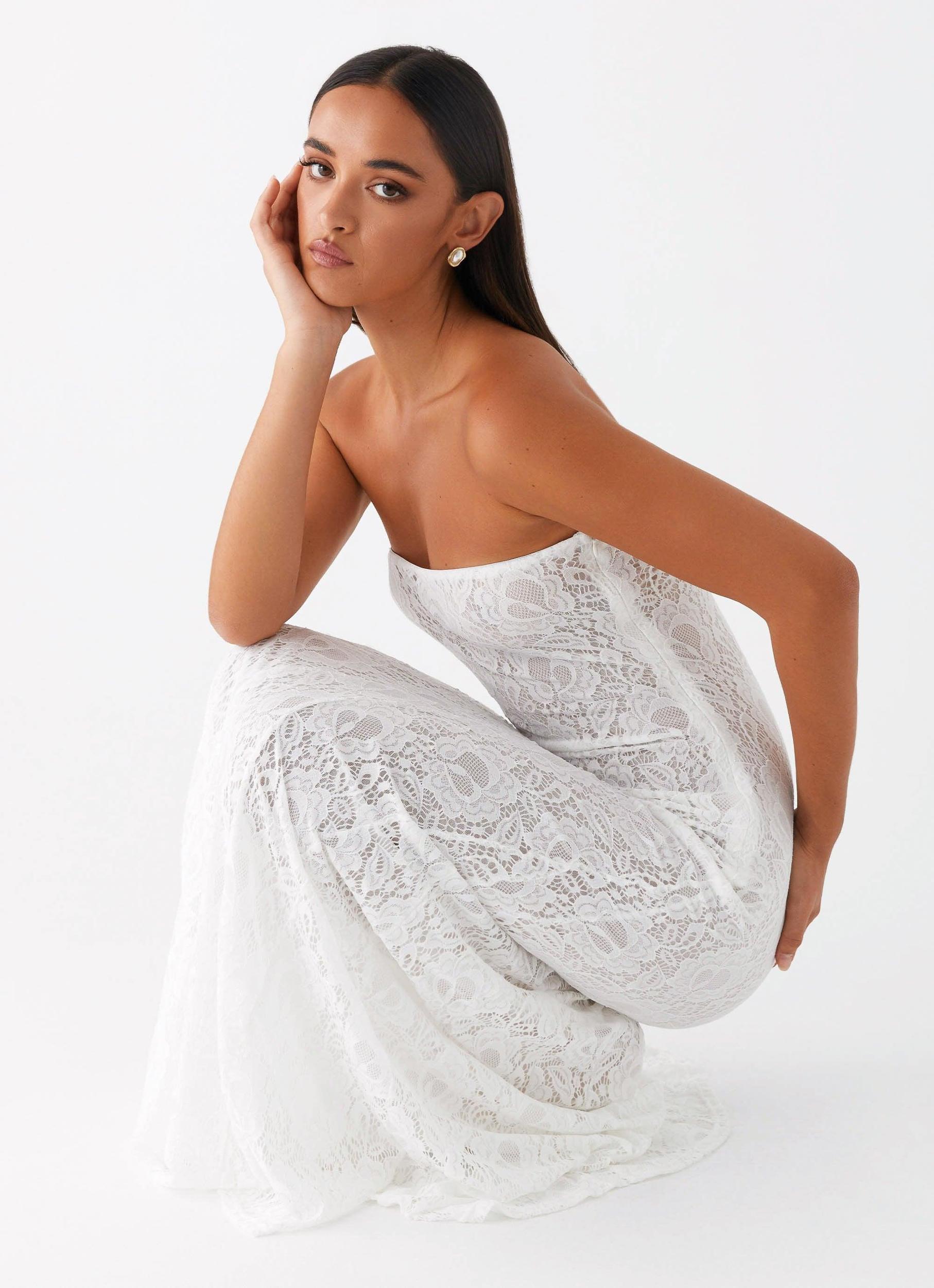 Lolita Lace Maxi Dress - Ivory Product Image