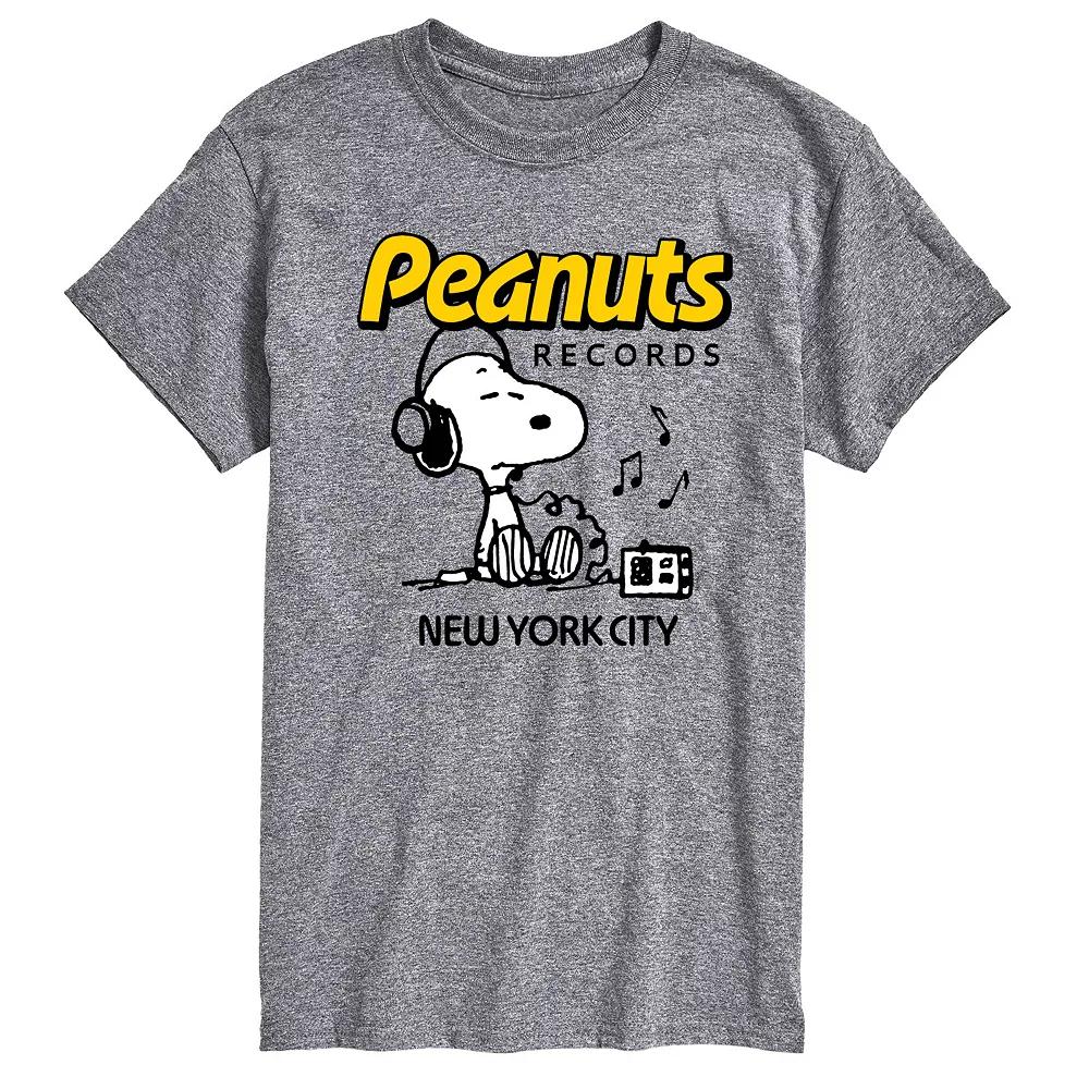 Men's Peanuts Records Snoopy Headphones Graphic Tee,  Product Image