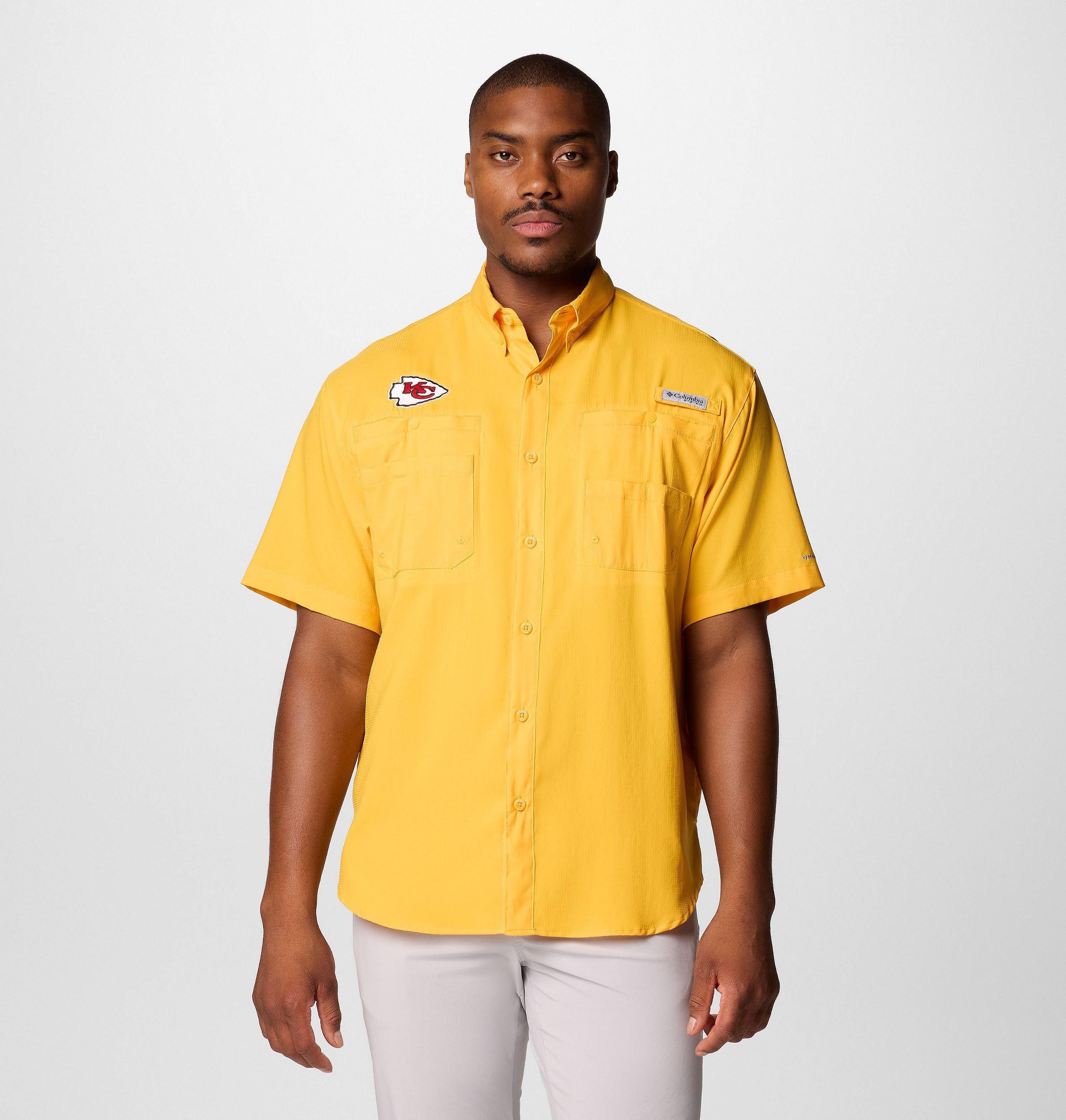 Columbia Mens PFG Tamiami Short Sleeve Shirt - Kansas City Chiefs- Product Image