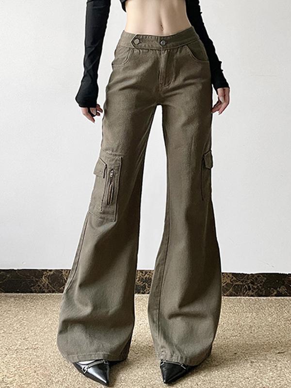 Zip Pocket Design Cargo Jeans Product Image