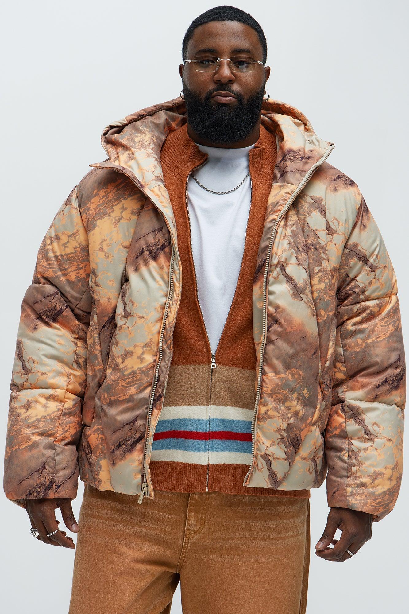 Mesa Hooded Parka - Orange/combo Male Product Image