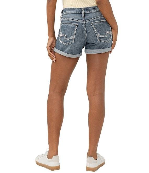Silver Jeans Co. Mid Rise Slim Leg Boyfriend Shorts Product Image