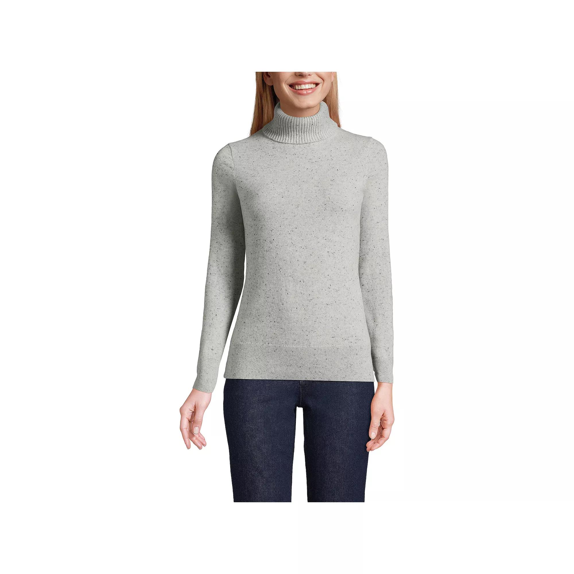 Women's Lands' End Turtleneck Cashmere Sweater,  Product Image