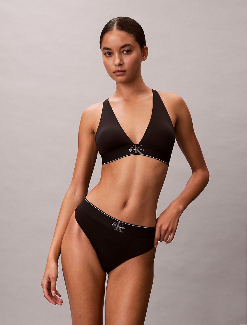 Graphic Monogram Microfiber Stretch Thong Product Image