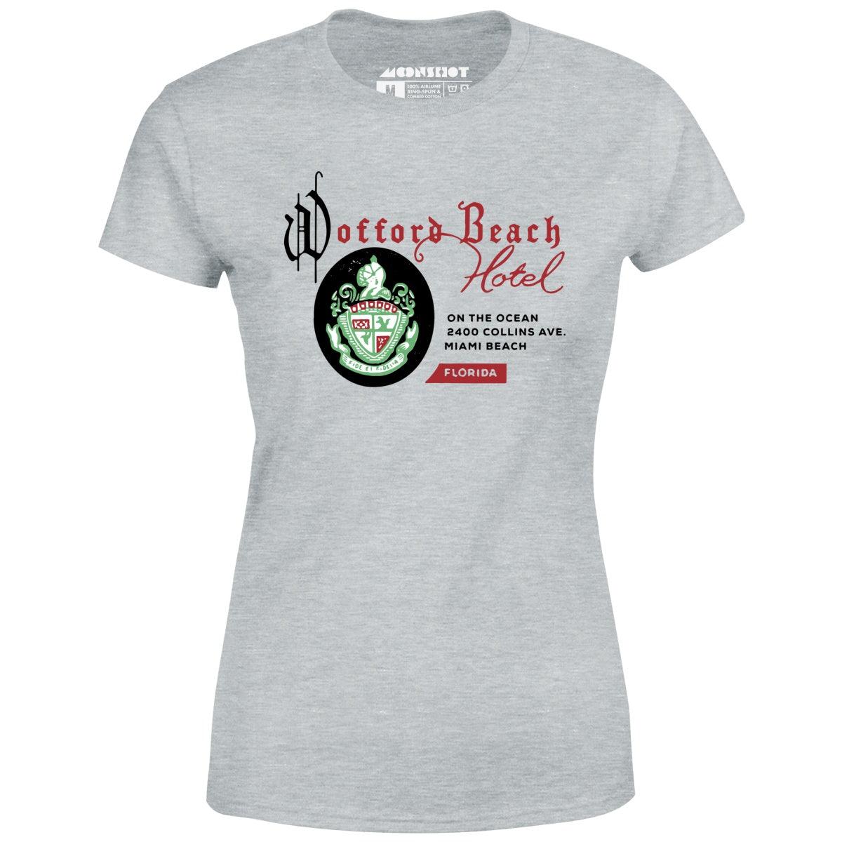 Wofford Beach Hotel - Miami, FL - Vintage Hotel - Women's T-Shirt Female Product Image