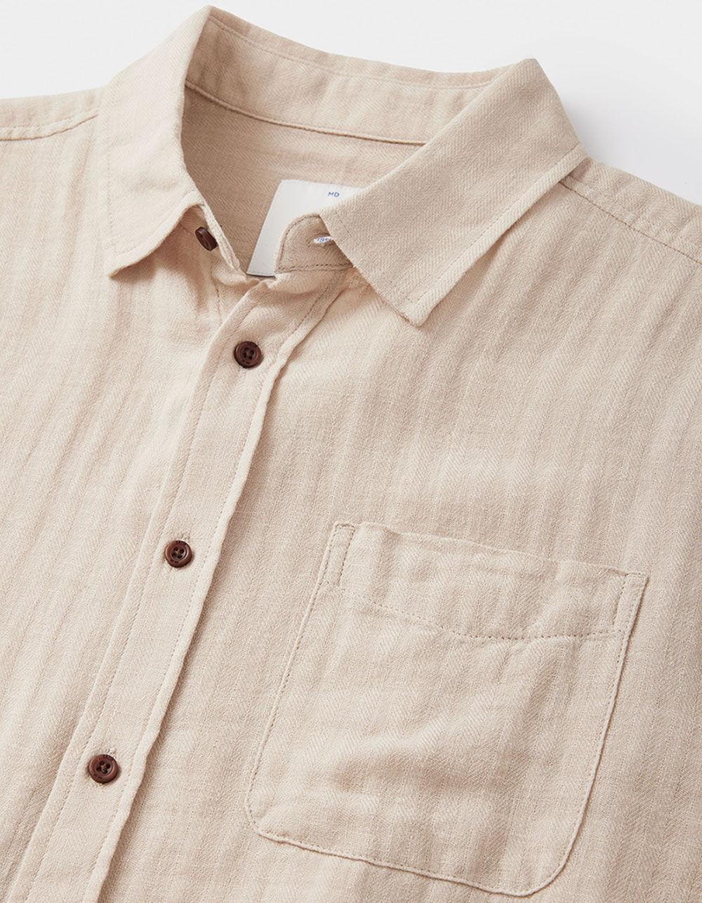 KATIN Alan Mens Button Up Shirt - BEIGE Product Image