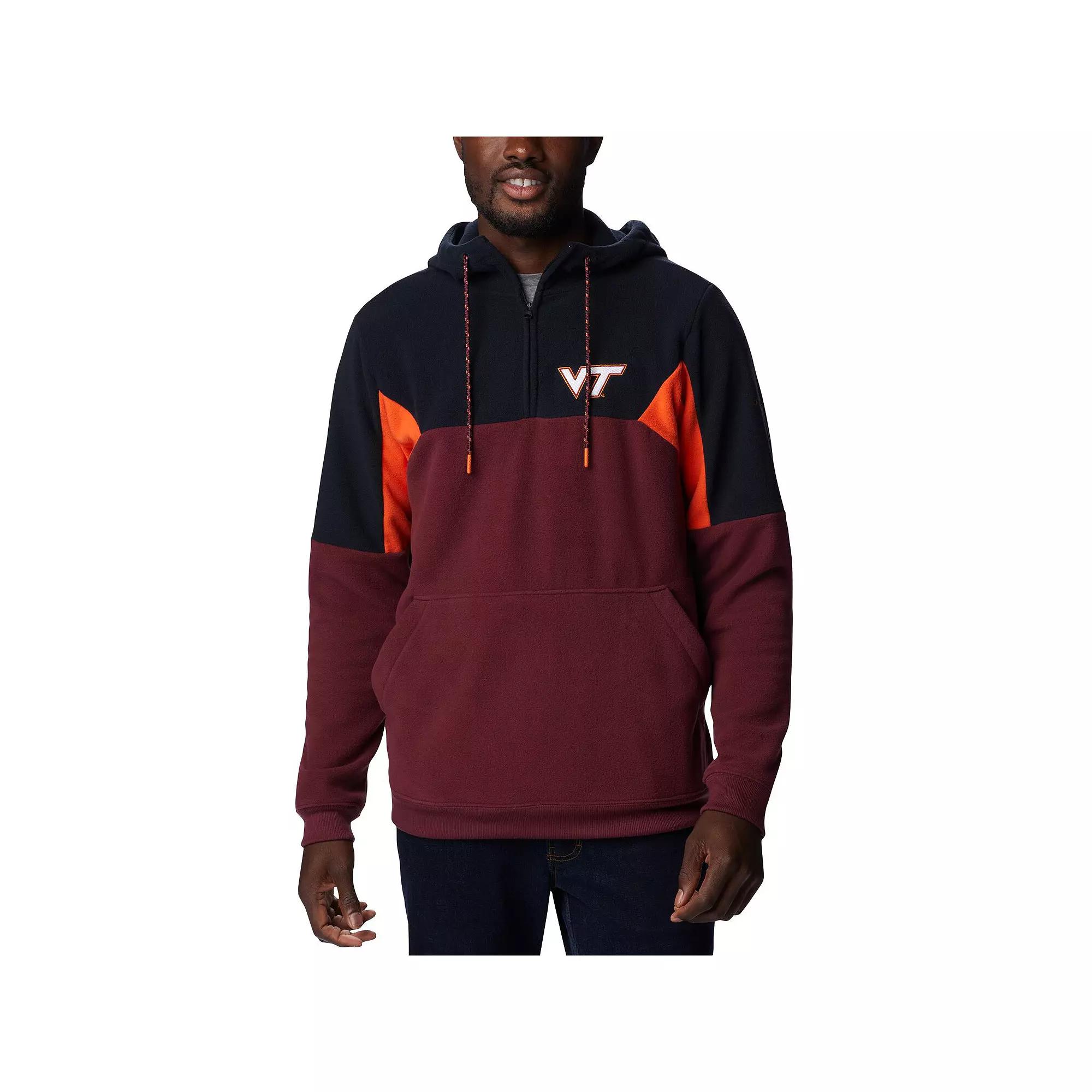 Mens Columbia Maroon Virginia Tech Hokies Lodge Quarter-Zip Hoodie Product Image
