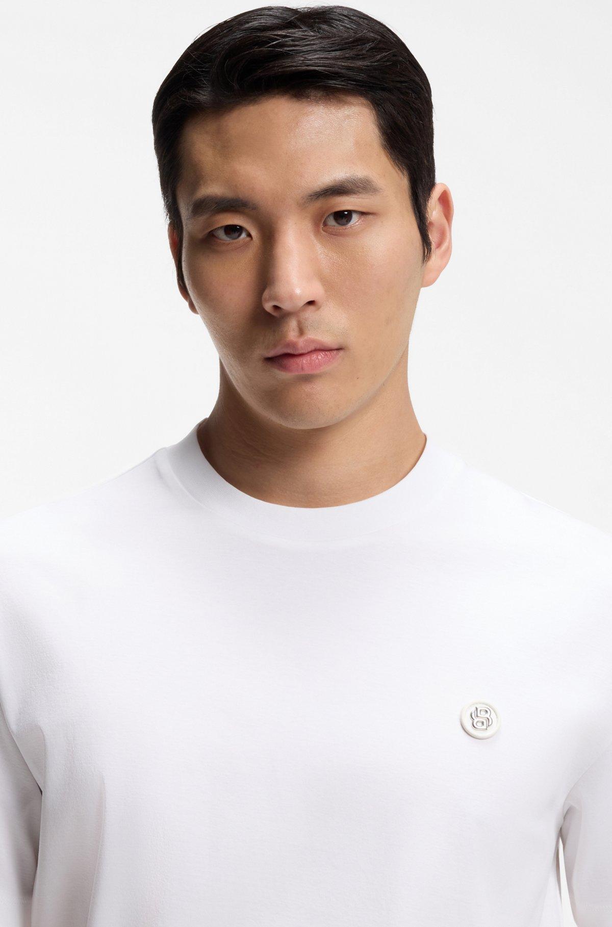 Mercerized-cotton T-shirt with Double B monogram Product Image