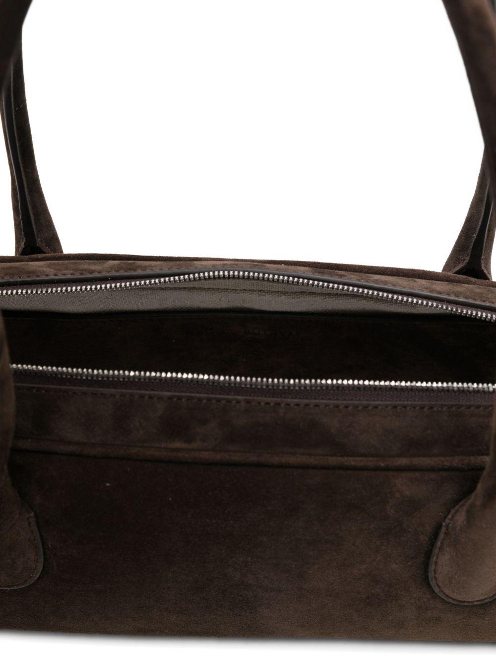 Briggitte rose-embellished suede tote bag Product Image