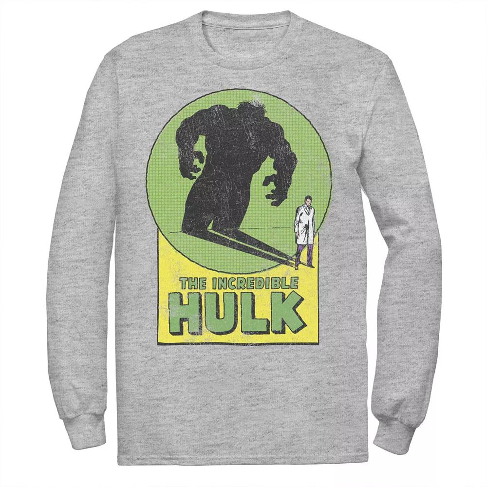 Men's Marvel Hulk Transformation Shadow Tee, Size: Small, Athletic Grey Product Image