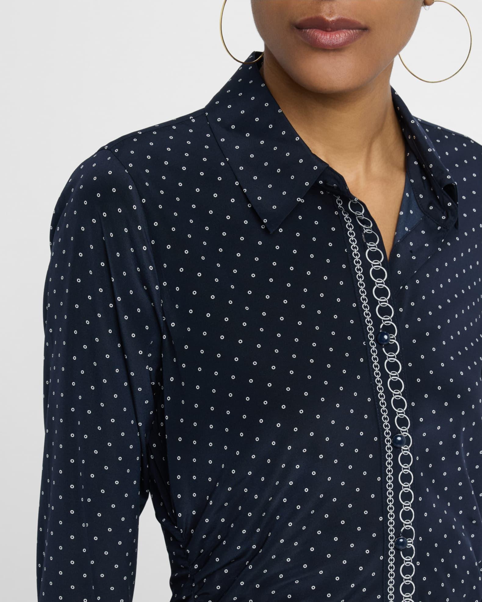 Lex Polka Dot Silk Midi Dress Product Image