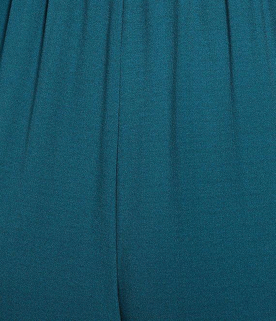 Eileen Fisher Petite Size Silk Georgette Crepe Wide-Leg Pull-On Ankle Pants Product Image