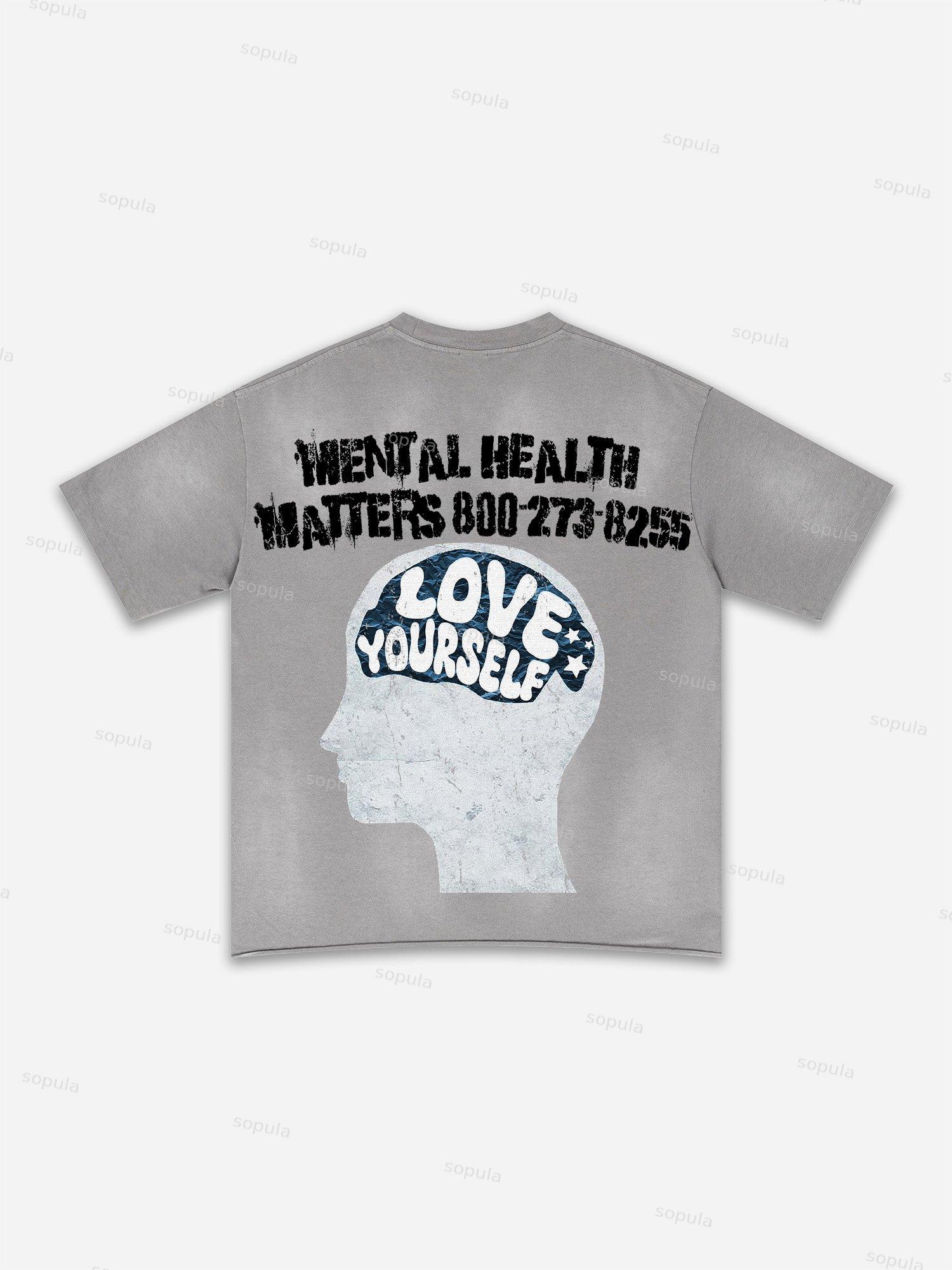 Street Goals Lip Braces Make Vintage Printed Graphic Washed T-shirt Product Image