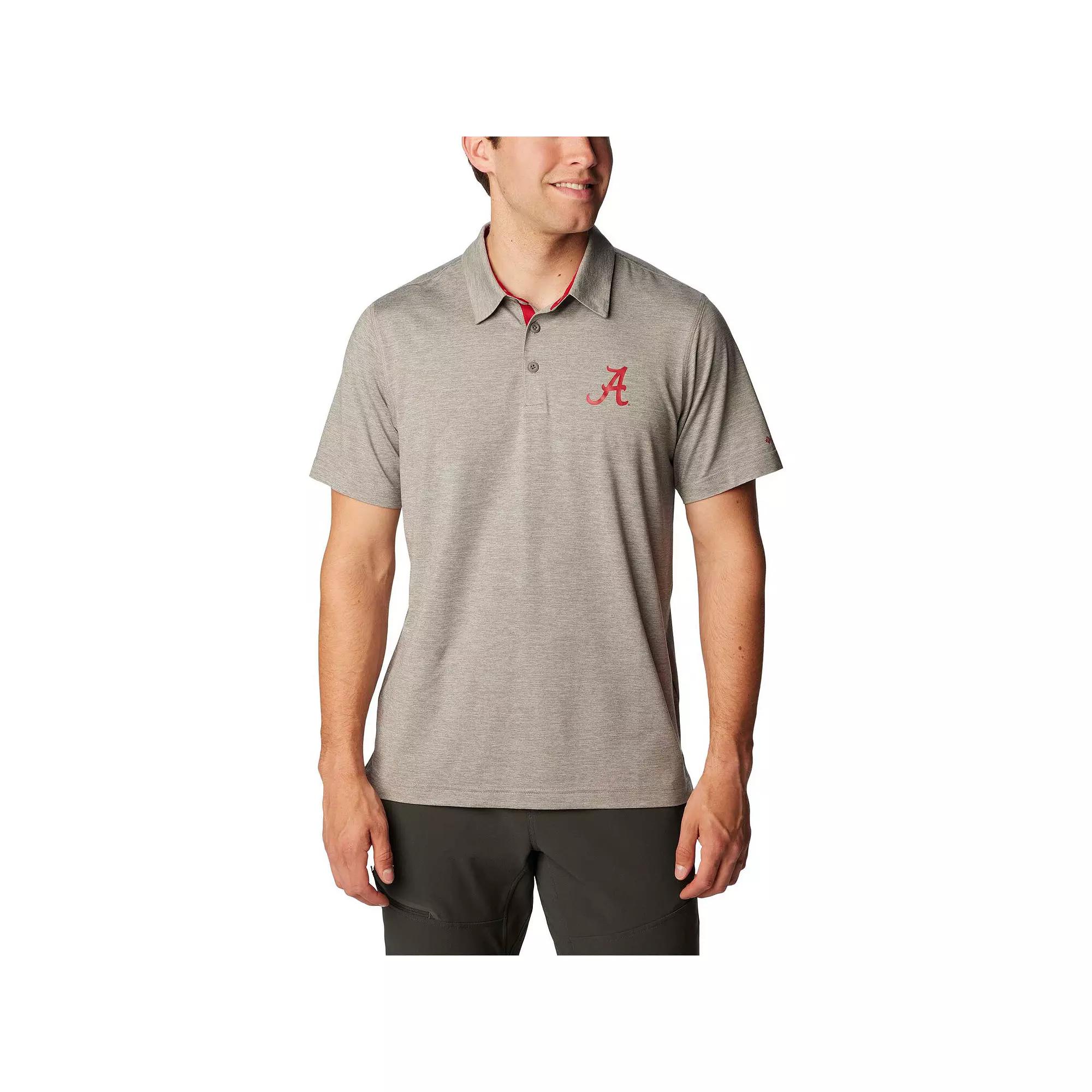 Men's Columbia Gray Alabama Crimson Tide Tech Trail Omni-Shade Polo,  Product Image