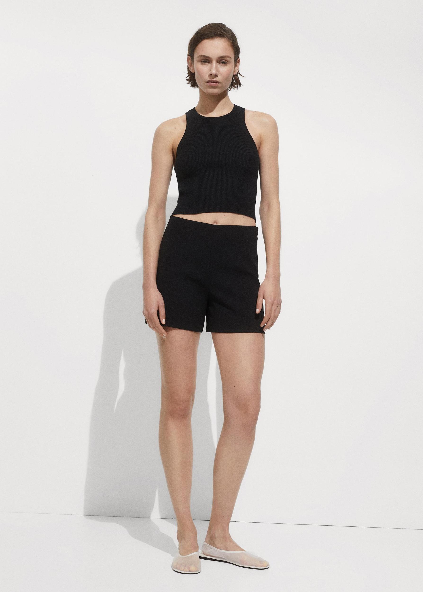 Straight mid-rise shorts - Women | MANGO USA Product Image