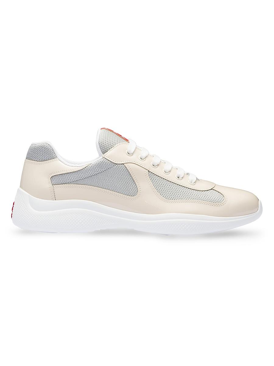 Prada Mens Americas Cup Patent Leather and Bike Fabric Sneakers Product Image