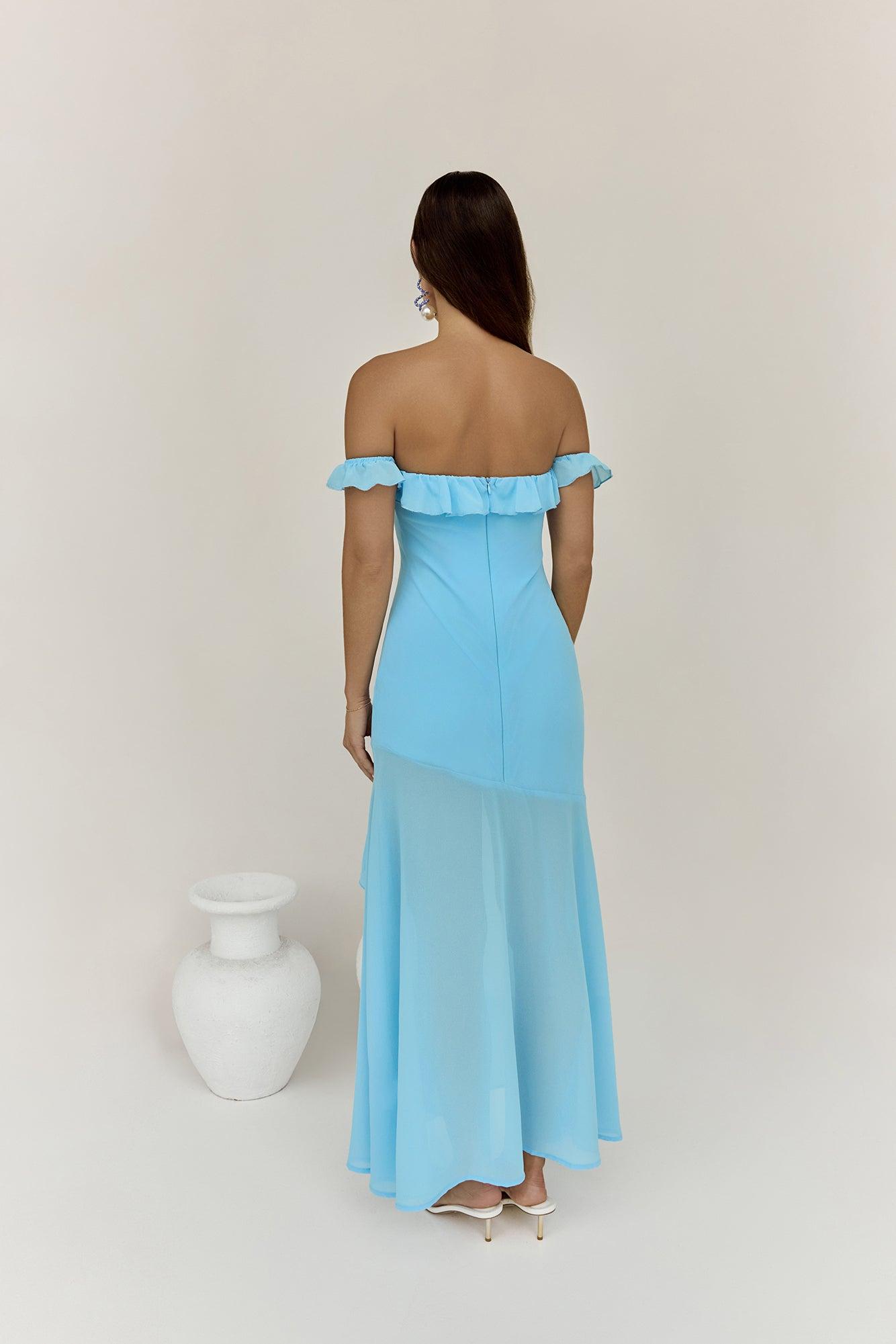 Chasing Waves Maxi Dress Blue Product Image