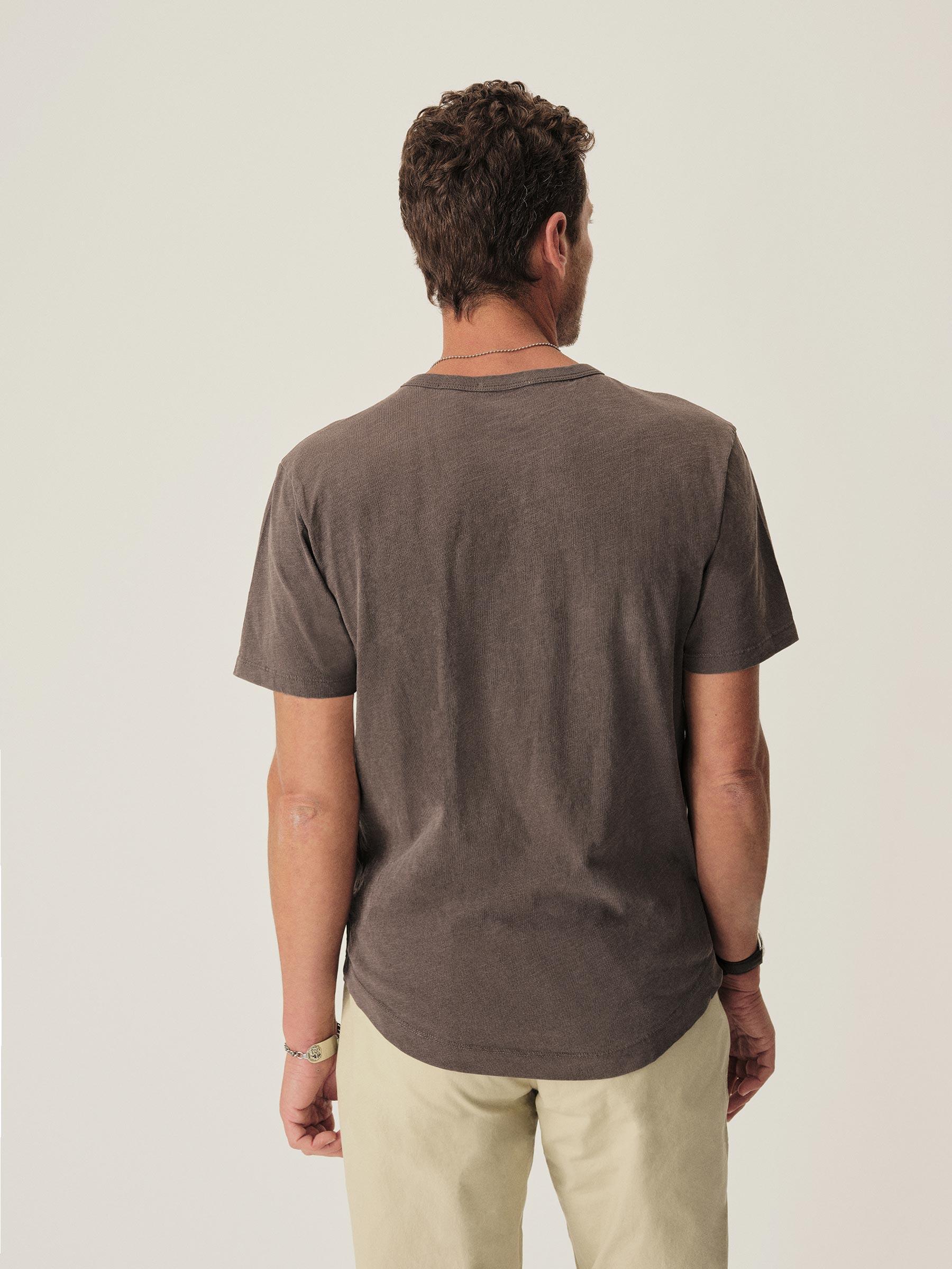 Clove Venice Wash Slub Curved Hem Tee Product Image