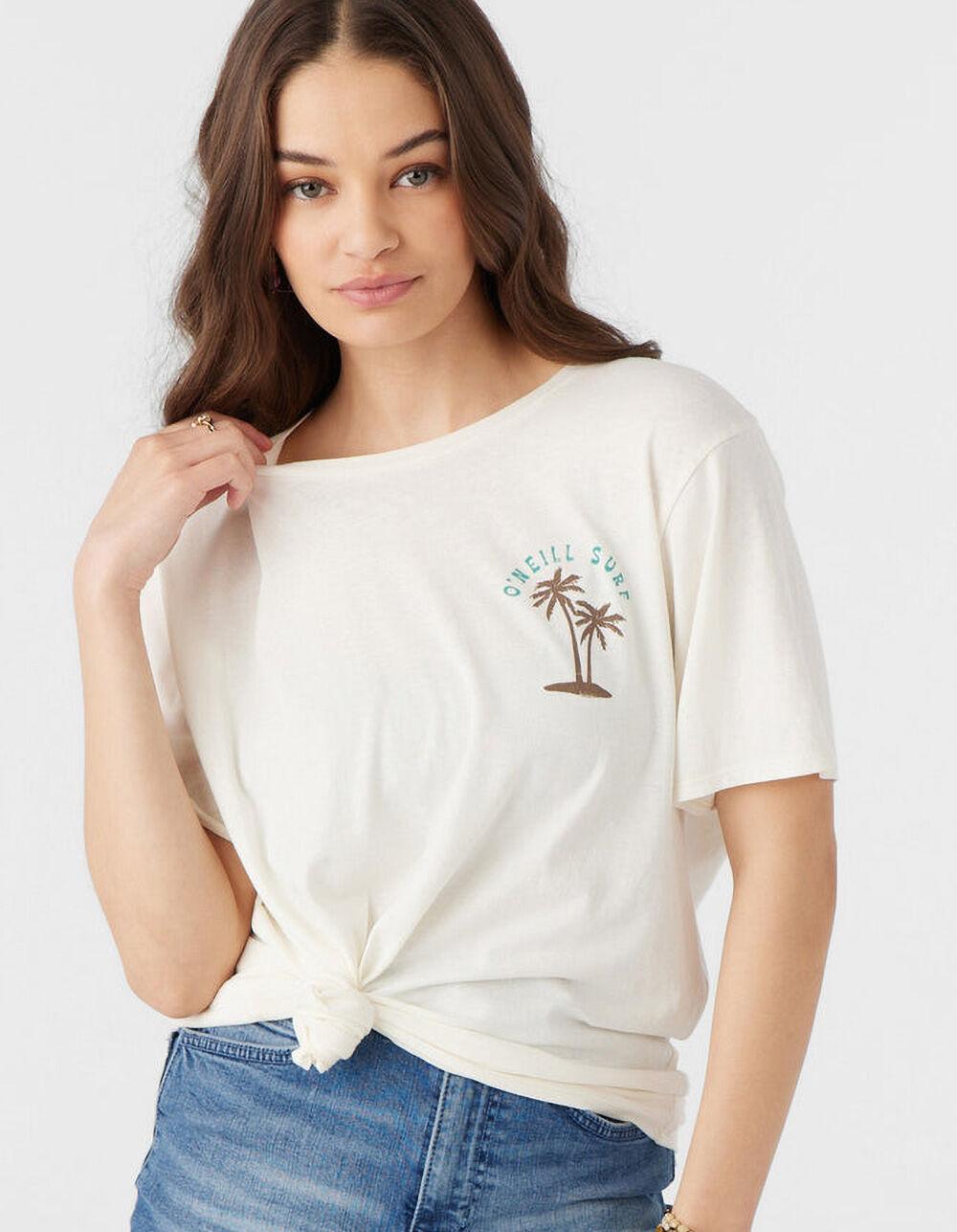 O'NEILL Palm Emblem Womens Oversized Tee - WHITE Product Image