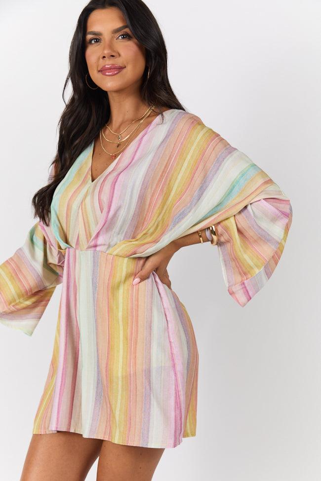 Nights In Watercolor Multi Print Romper FINAL SALE Product Image