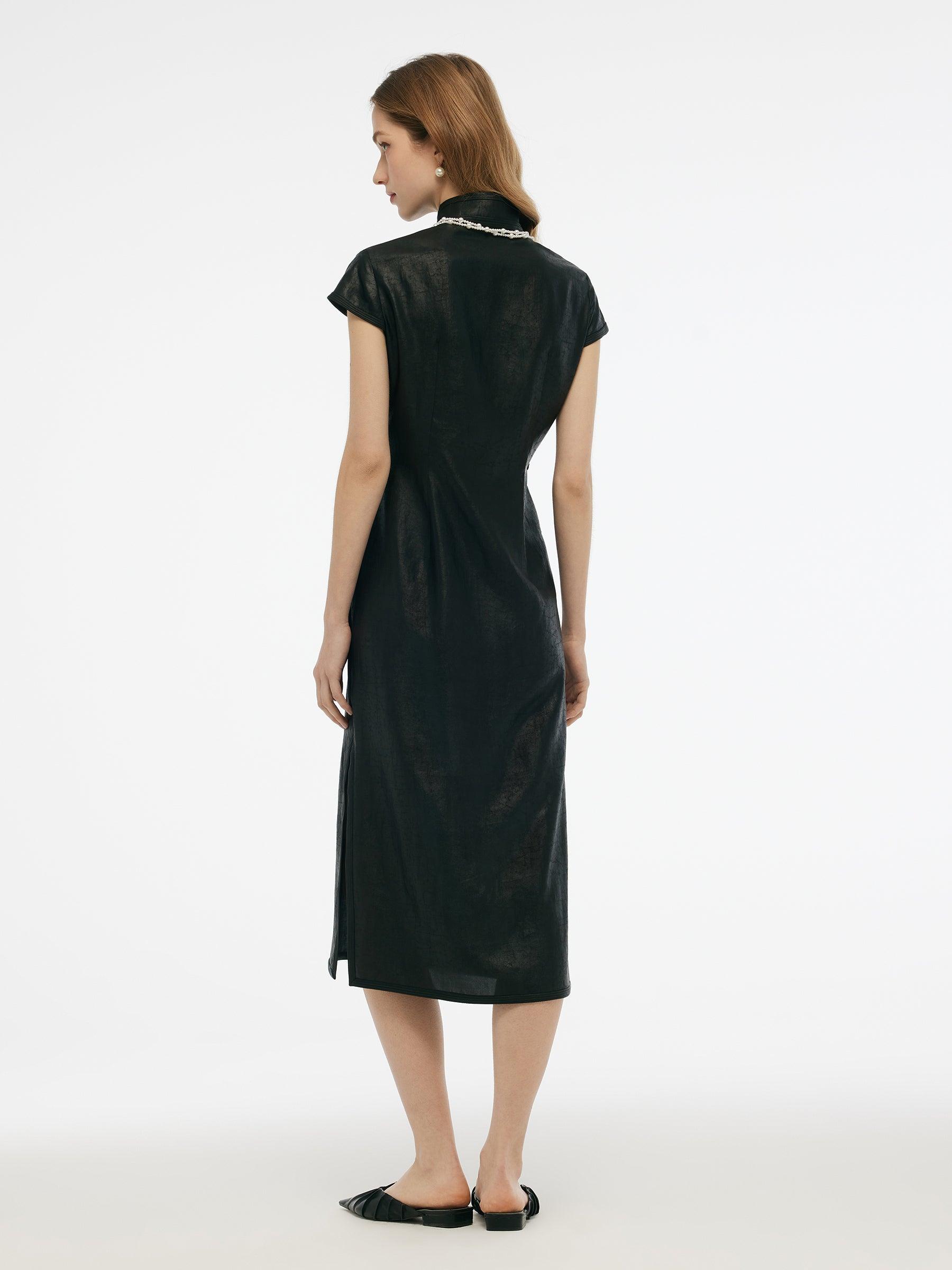 16MM Xiang Yun Silk Women Qipao Midi Dress Product Image