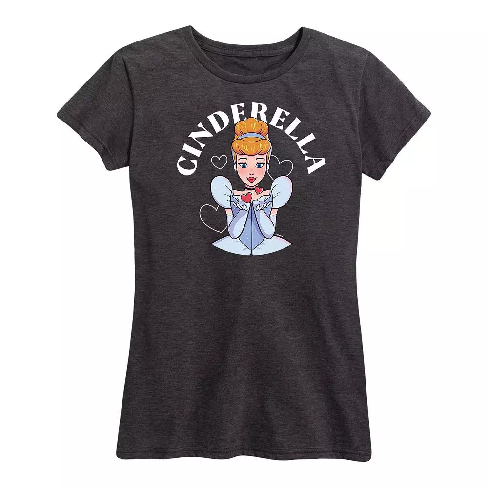 Disney Princess Cinderella Women's Kiss Graphic Tee, Girl's,  Product Image