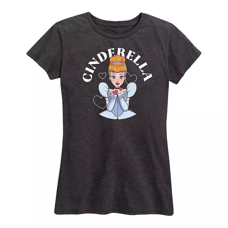 Disney Princess Cinderella Women's Kiss Graphic Tee, Girl's,  Product Image