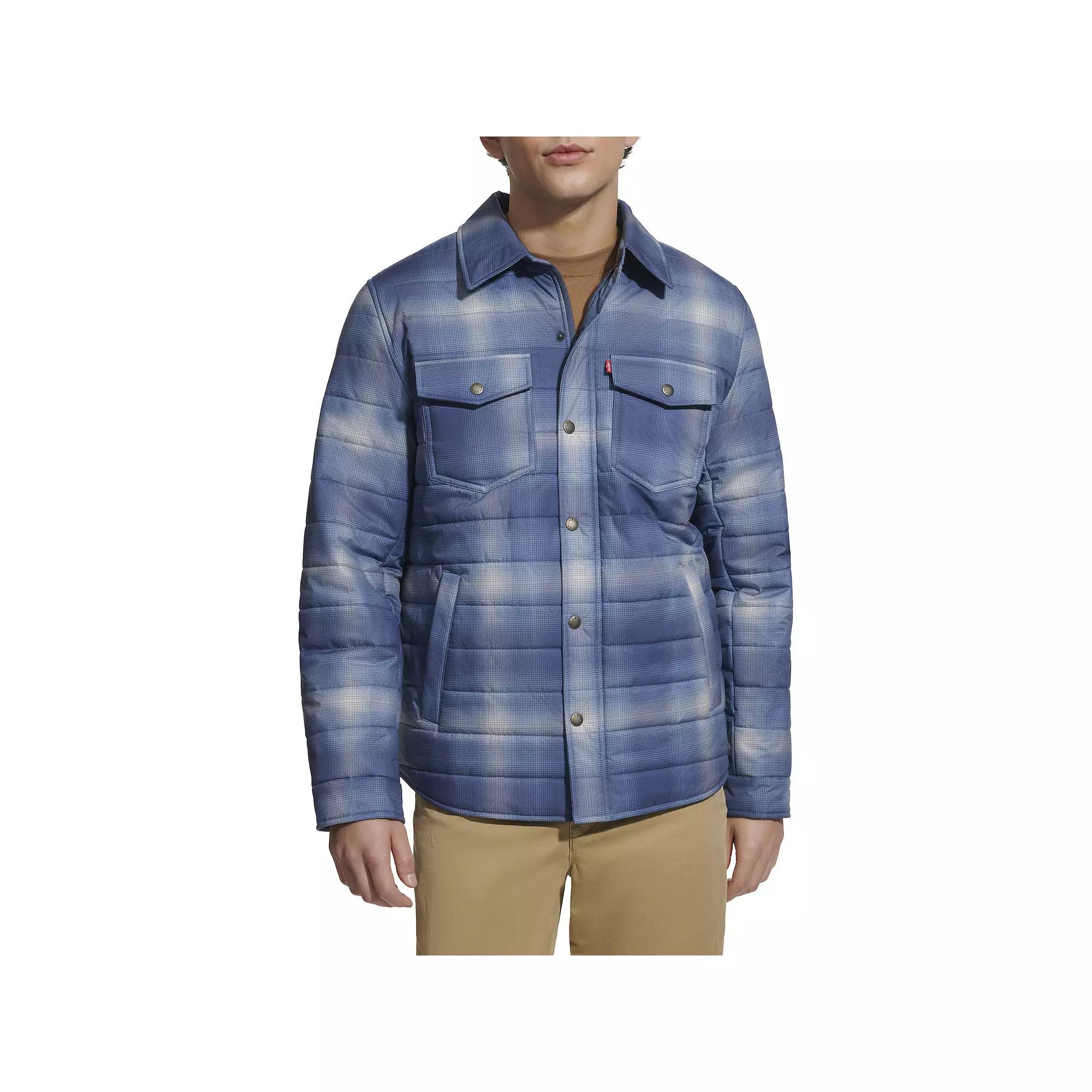 Men's Levi's® Quilted Shacket, Size: Medium, Venetian Blue Product Image