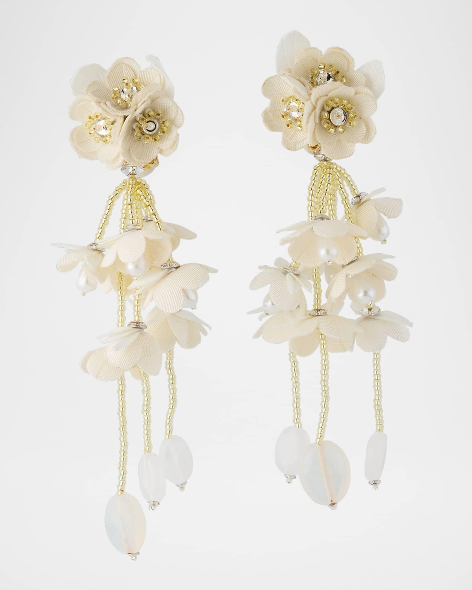 Gradient Flower Drop Earrings Product Image