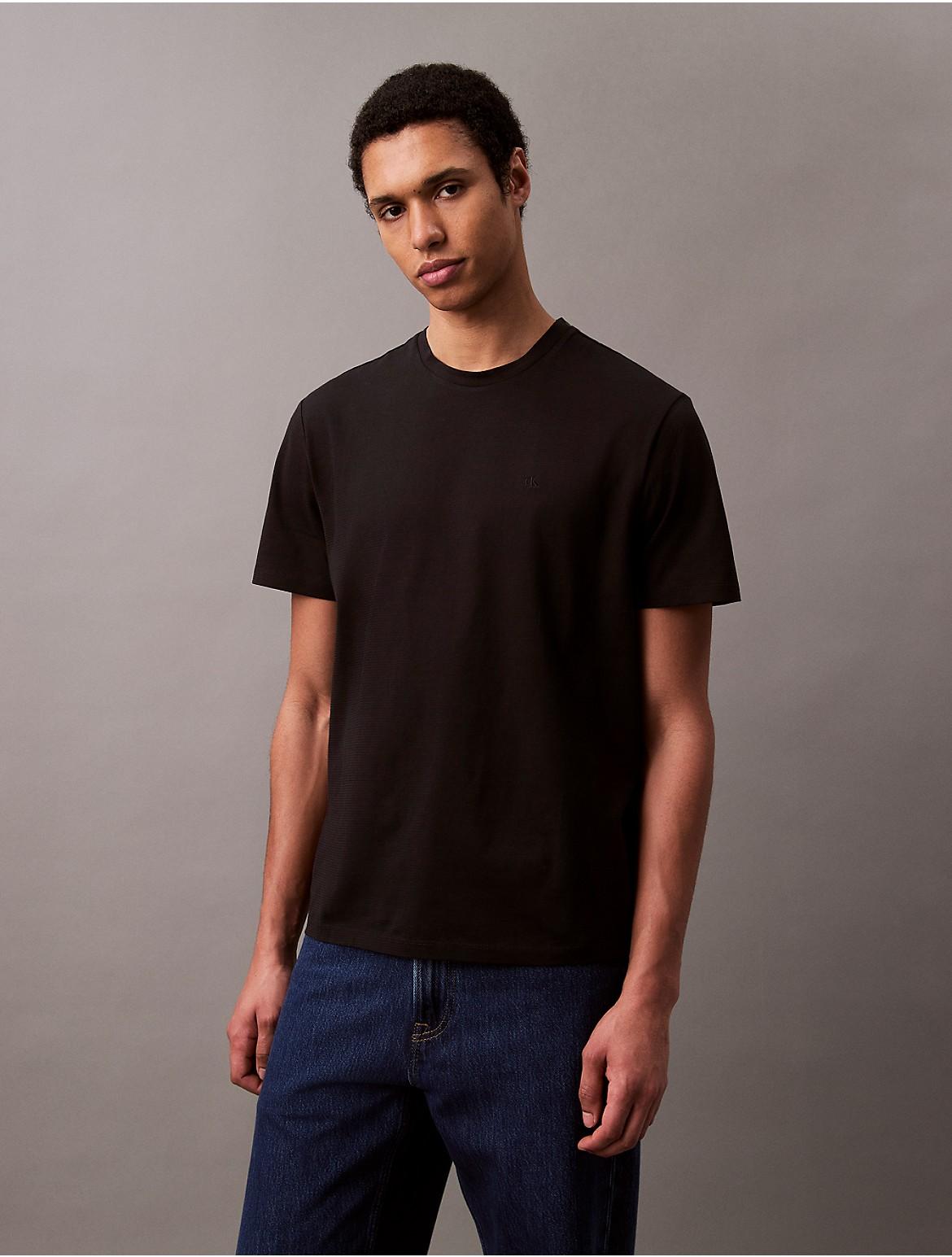 Calvin Klein Mens Mini Shadow Stripe Classic Tee - White Product Image