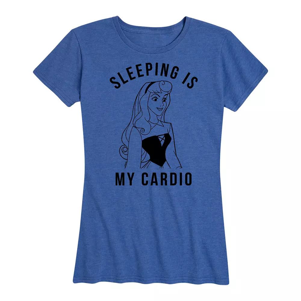 Disney Princess Aurora Women's Sleeping Is My Cardio Graphic Tee, Girl's,  Product Image