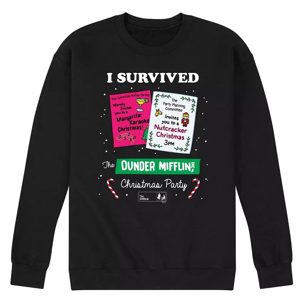 Men's The Office Survived Dunder Mifflin Christmas Sweatshirt,  Product Image