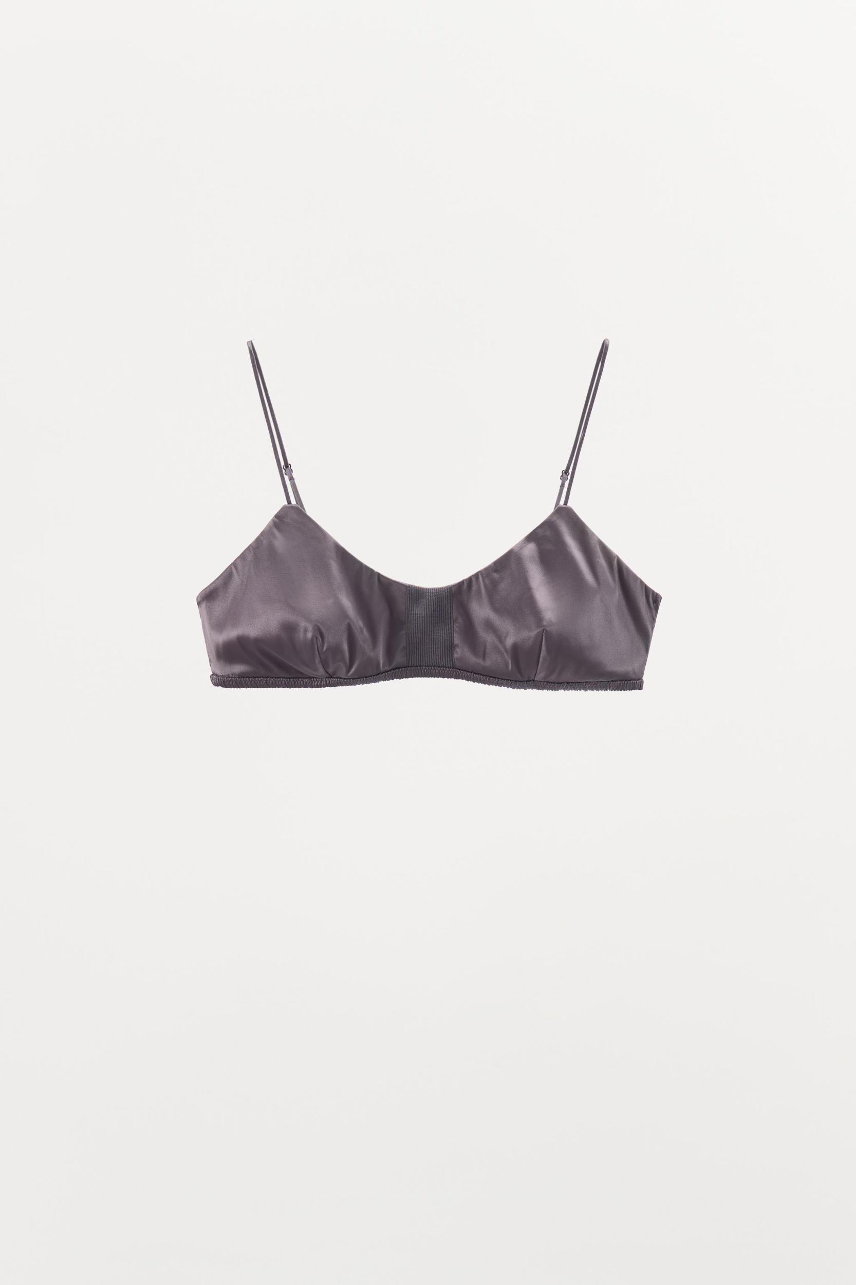 SATIN RIBBED BRALETTE Product Image