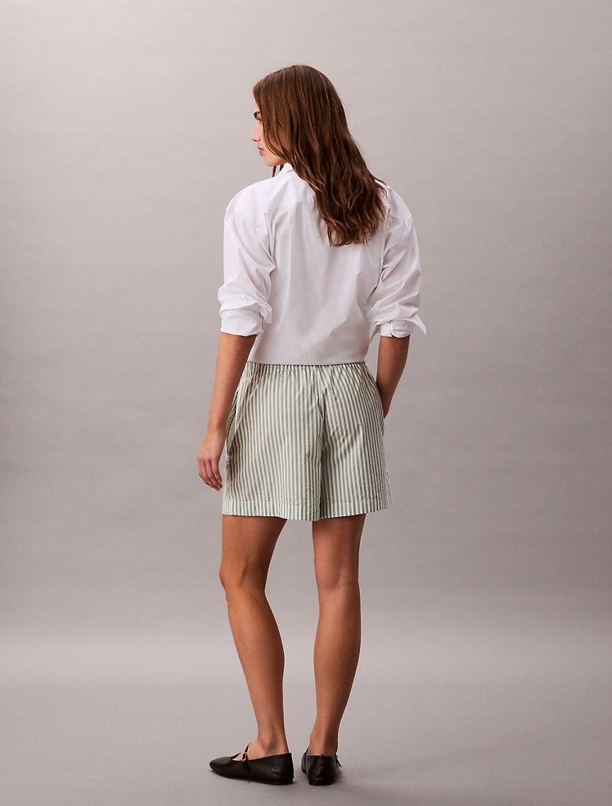 Cotton Poplin Stripe Boxer Shorts Product Image