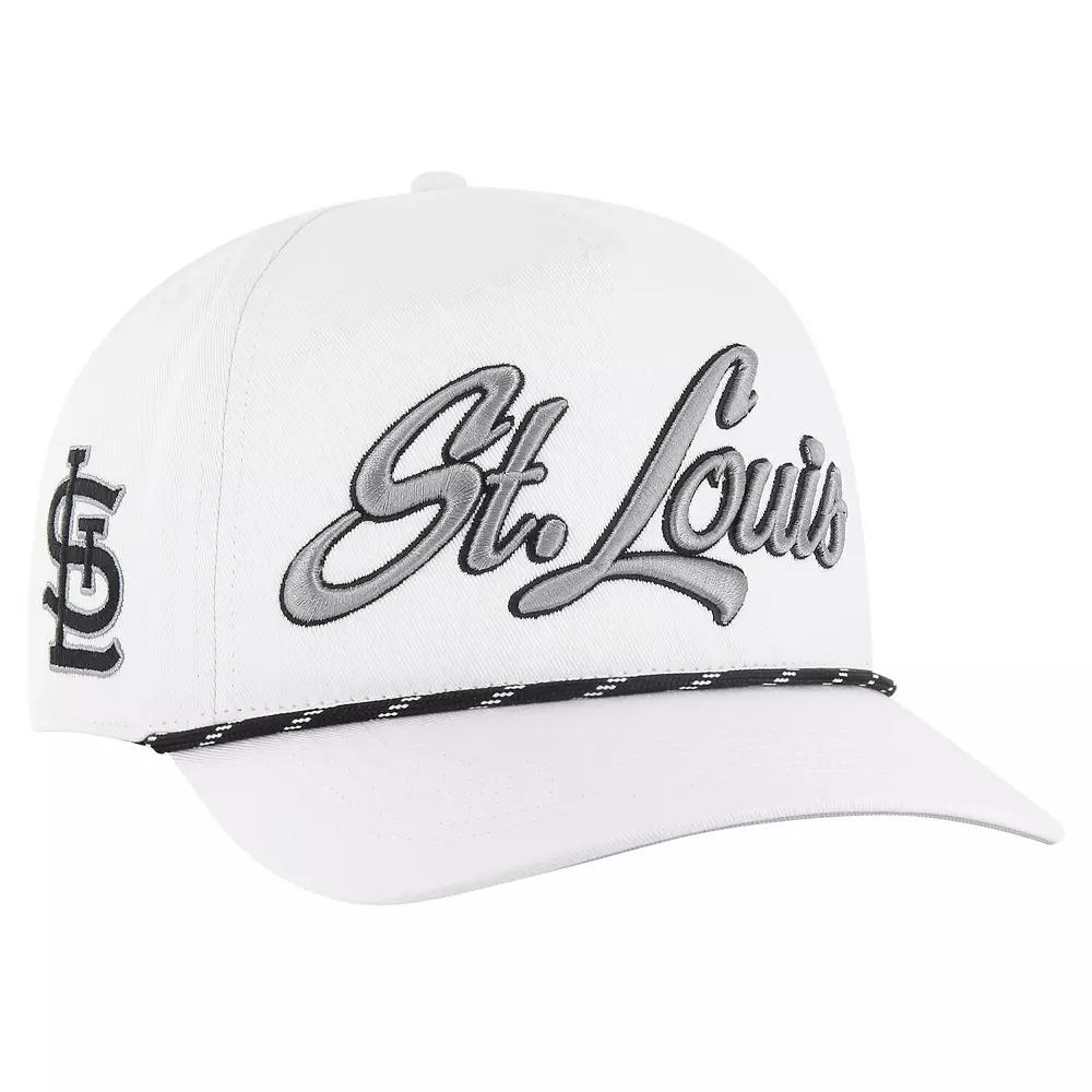 Men's '47 White St. Louis Cardinals Overhand Speckle Hitch Rope Adjustable Hat Product Image