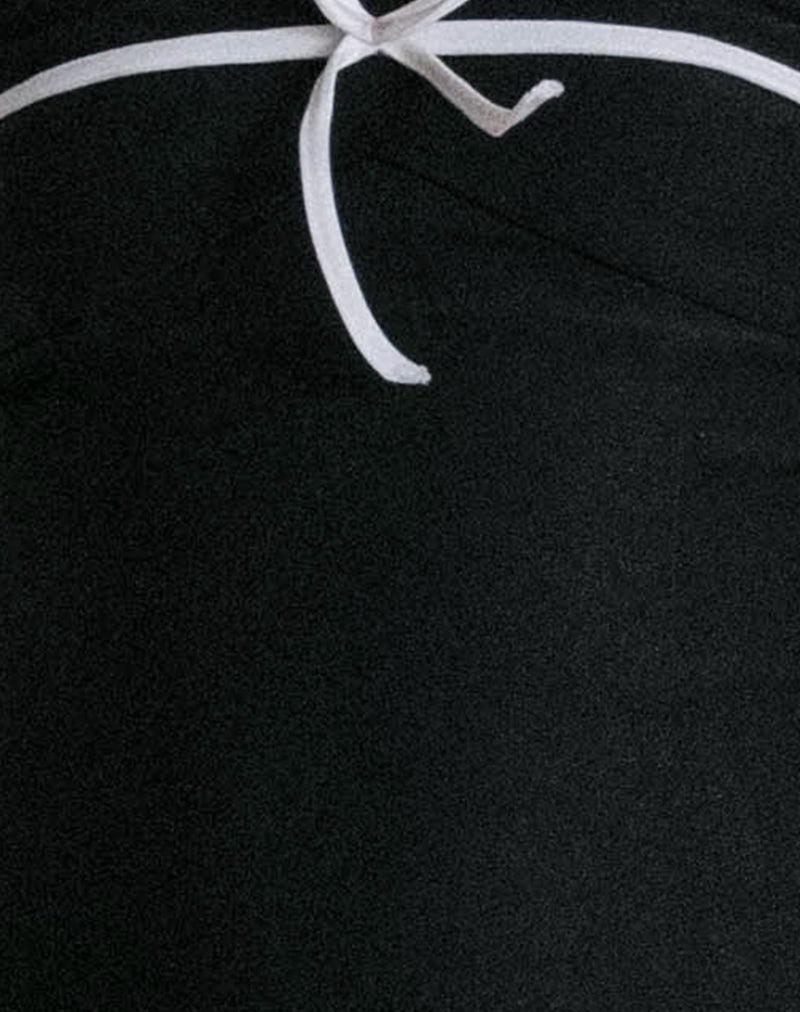 Panolia Bow Front Mini Dress in Tailoring Black Female Product Image