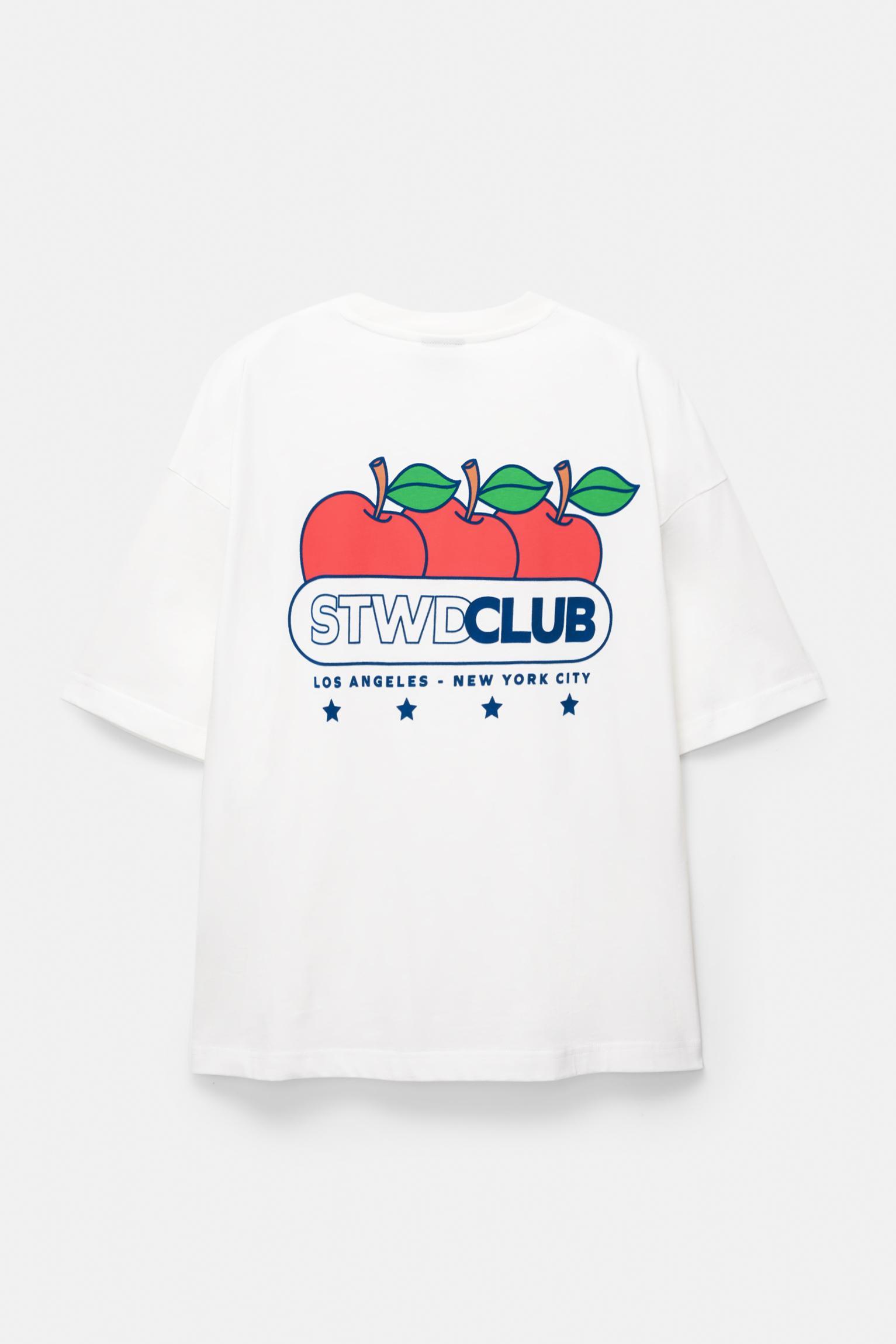 STWD T-shirt with an apple graphic Product Image