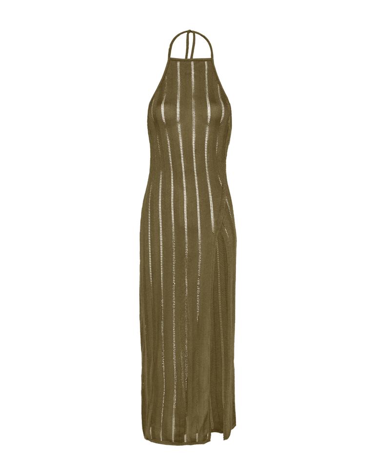 Knit Vis Long Cover Up - Evergreen Product Image