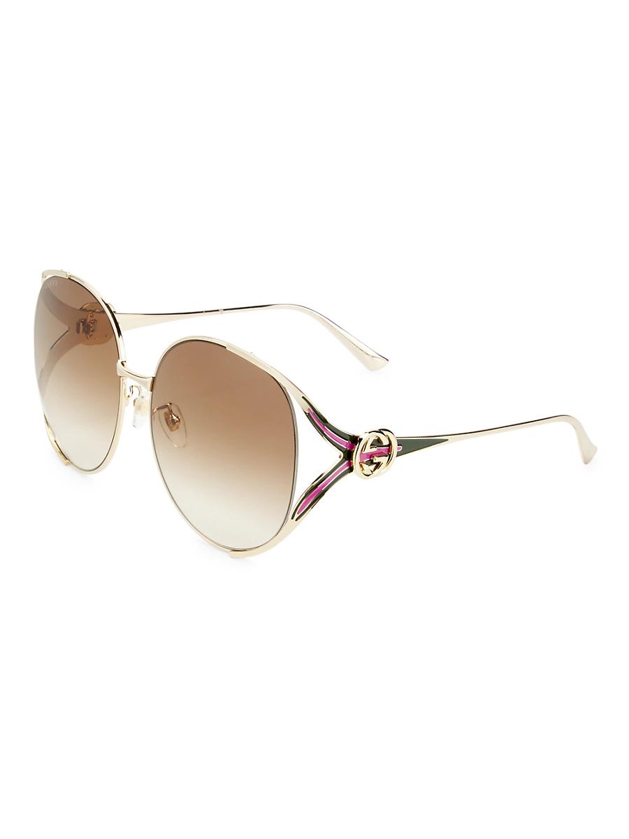 Womens Fork 63MM Round Sunglasses Product Image