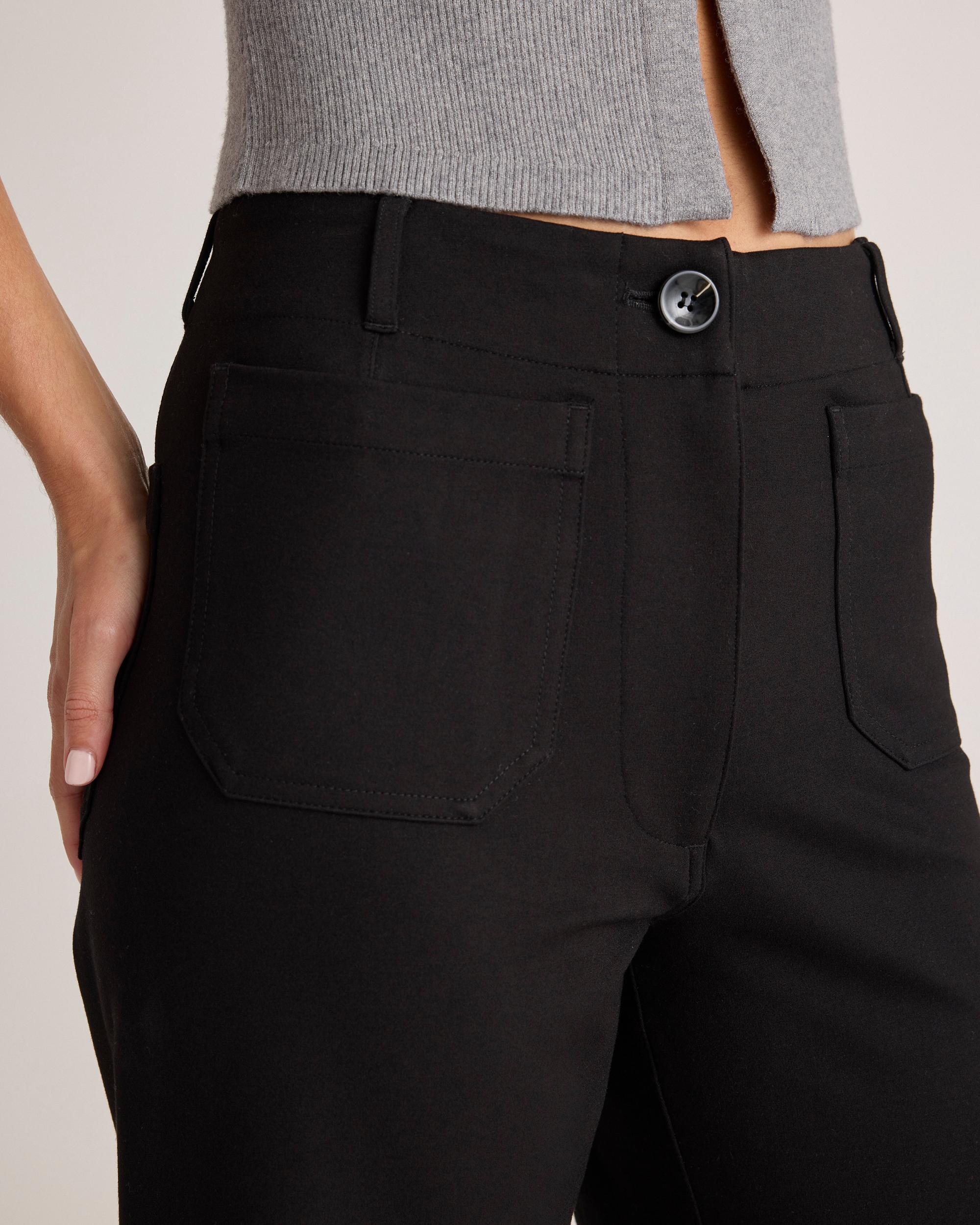 Quince | Women's Ultra-Stretch Ponte Cropped Wide Leg Pants Rayon Product Image