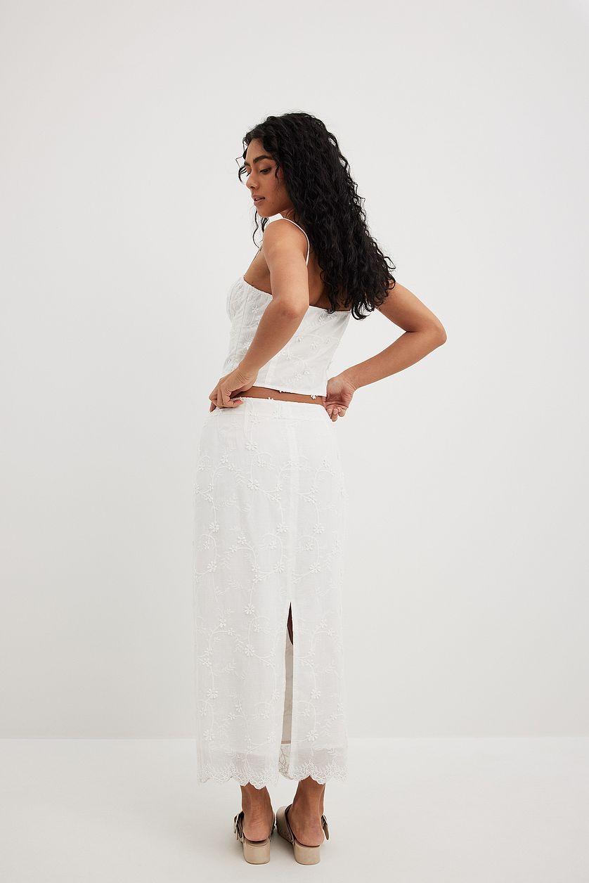 Midi Pencil Anglaise Skirt Product Image