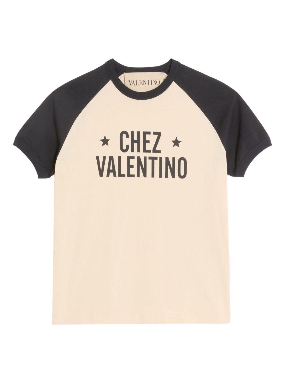 VALENTINO Chez Logo T-shirt In Neutral Product Image
