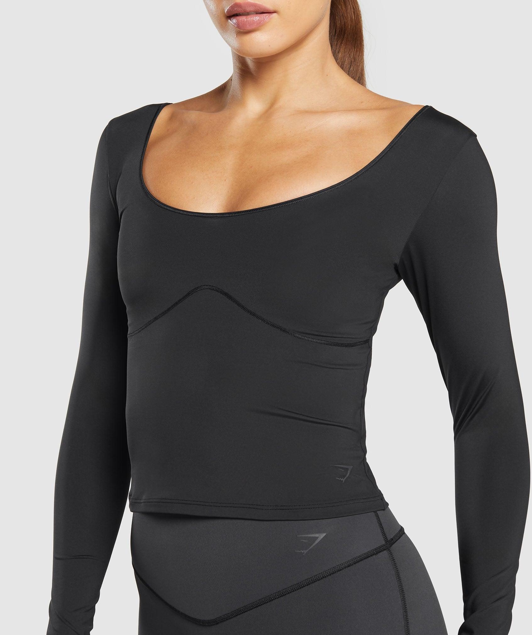 Gymshark Elevate Long Sleeve Top - Black Female Product Image