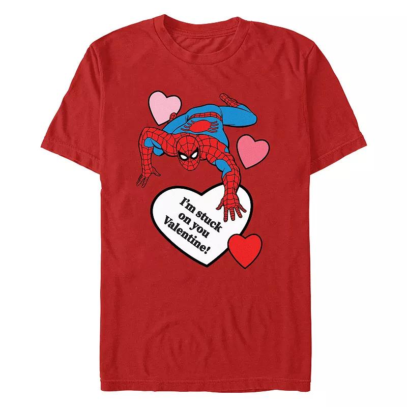Men's Marvel Spider-Man I'm Stuck On You Valentine Graphic Tee,  Product Image